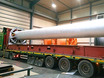 Wickelgut auf Transporter