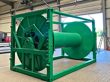 Eine fertige und lackierte Rohrtrommel von WiRoPa in Gescher.