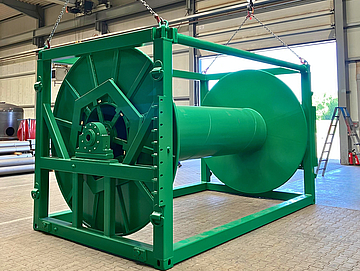 Eine fertige und lackierte Rohrtrommel von WiRoPa in Gescher.
